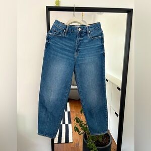 Frame high-waist barrel jeans